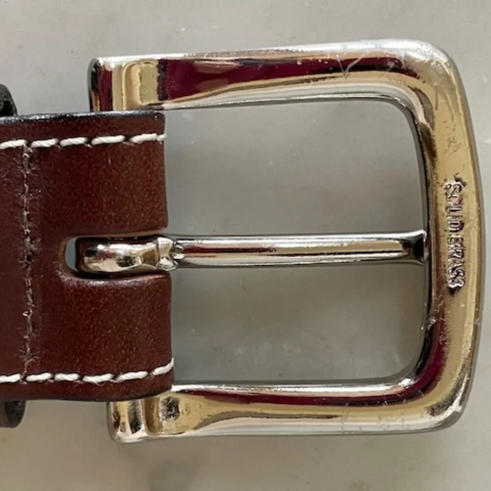 VINEYARD VINES Game Day Blue Ribbon D-Ring Belt Vintage 30